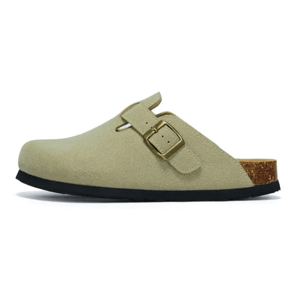 Apuro Suede Boston Clogs - Matcha Green