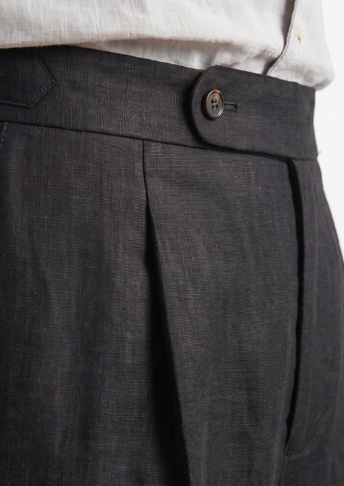 Tuscany Pleated Coastal Trousers - Black | Apuro
