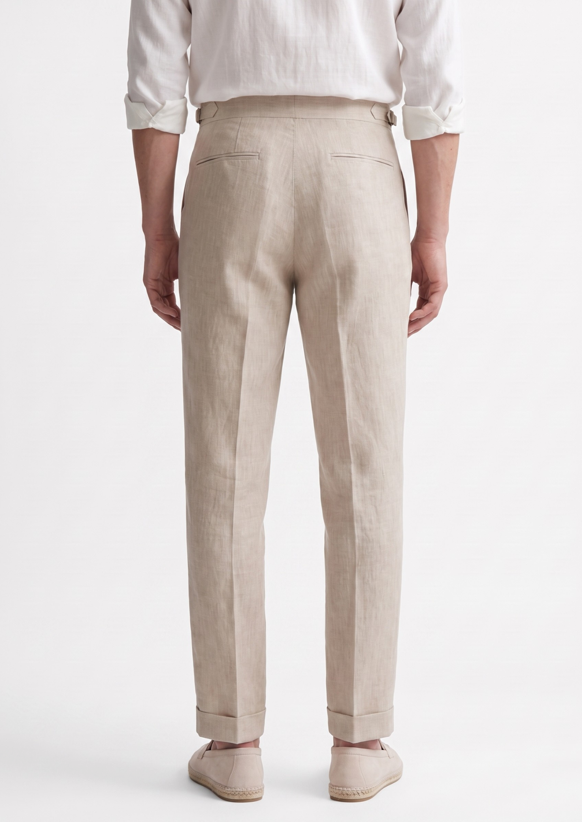 Tuscany Pleated Coastal Trousers - Ivory | Apuro