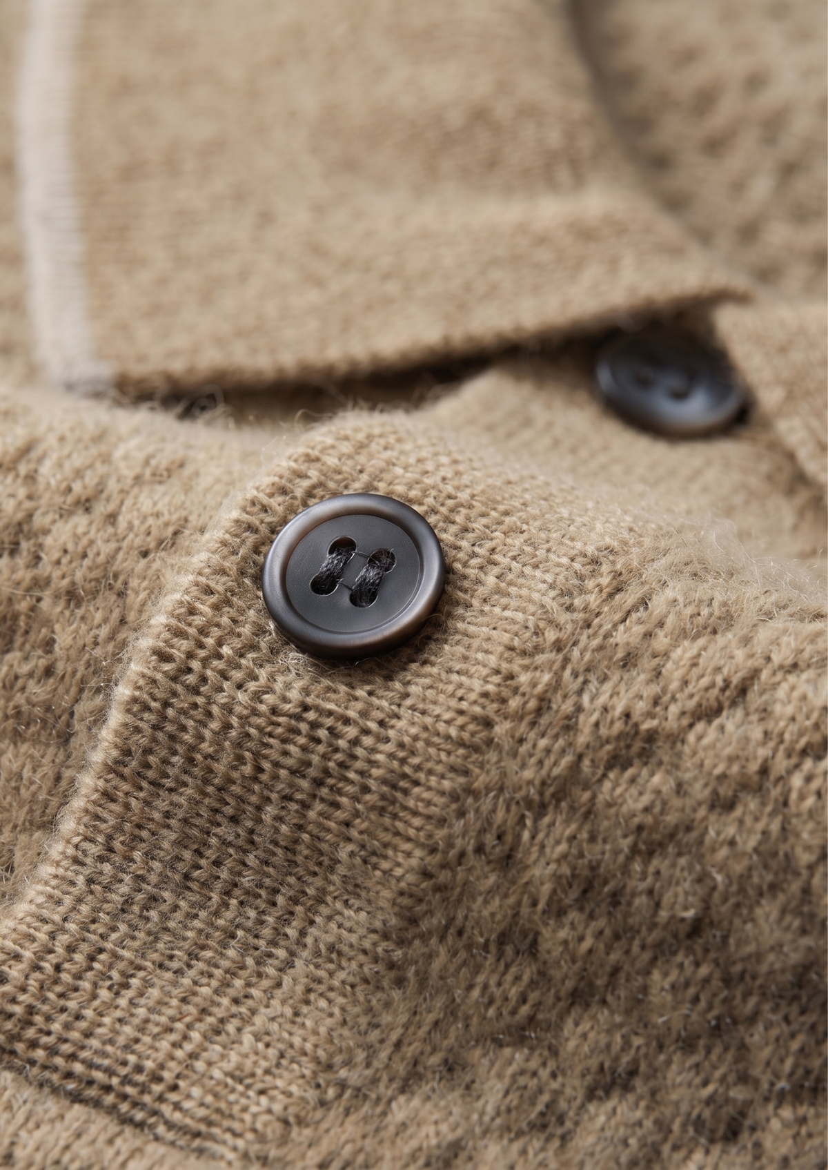 Premium Cashmere Beige Two-Tone Polo | Apuro