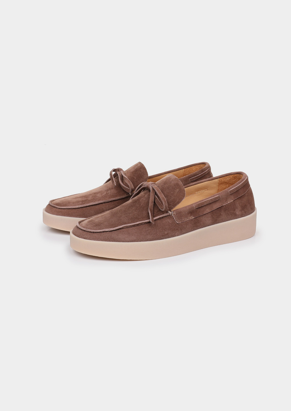 Chestnut Taupe Boat Loafers | Apuro