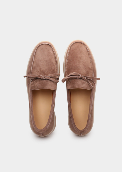 Chestnut Taupe Boat Loafers | Apuro