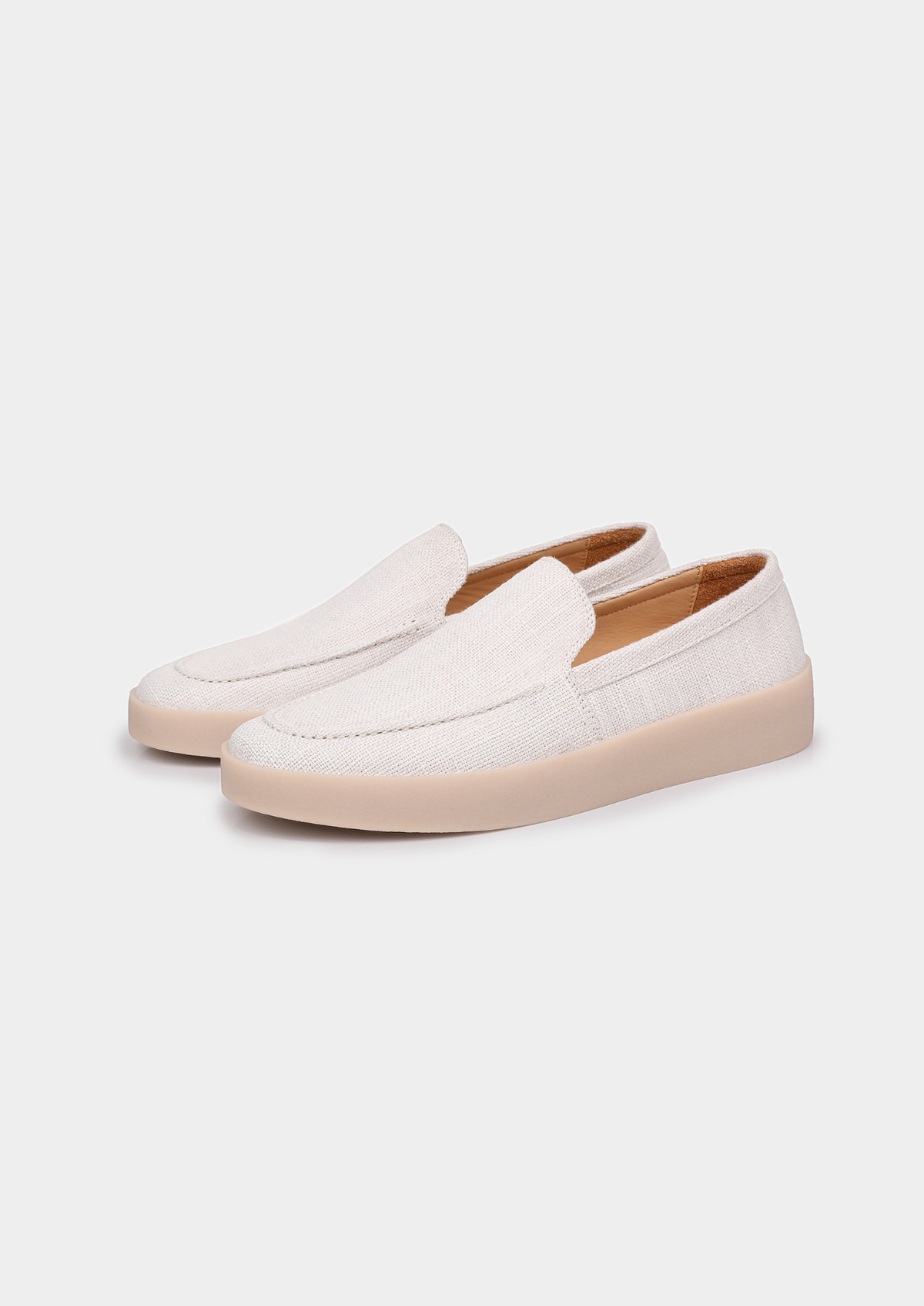 White Linen City Loafers | Apuro