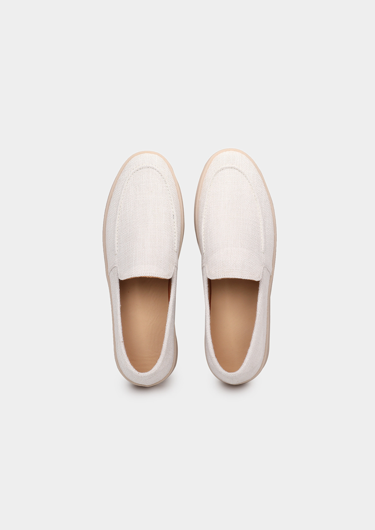 White Linen City Loafers | Apuro