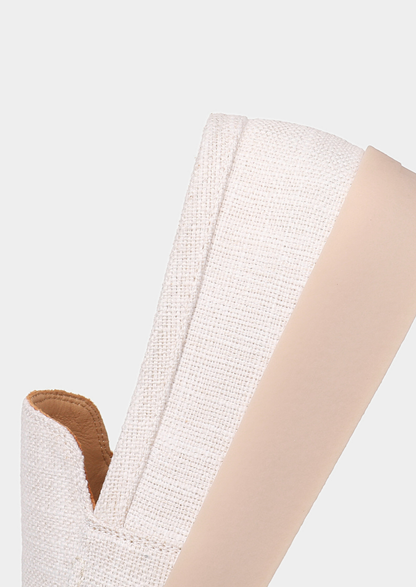White Linen City Loafers | Apuro
