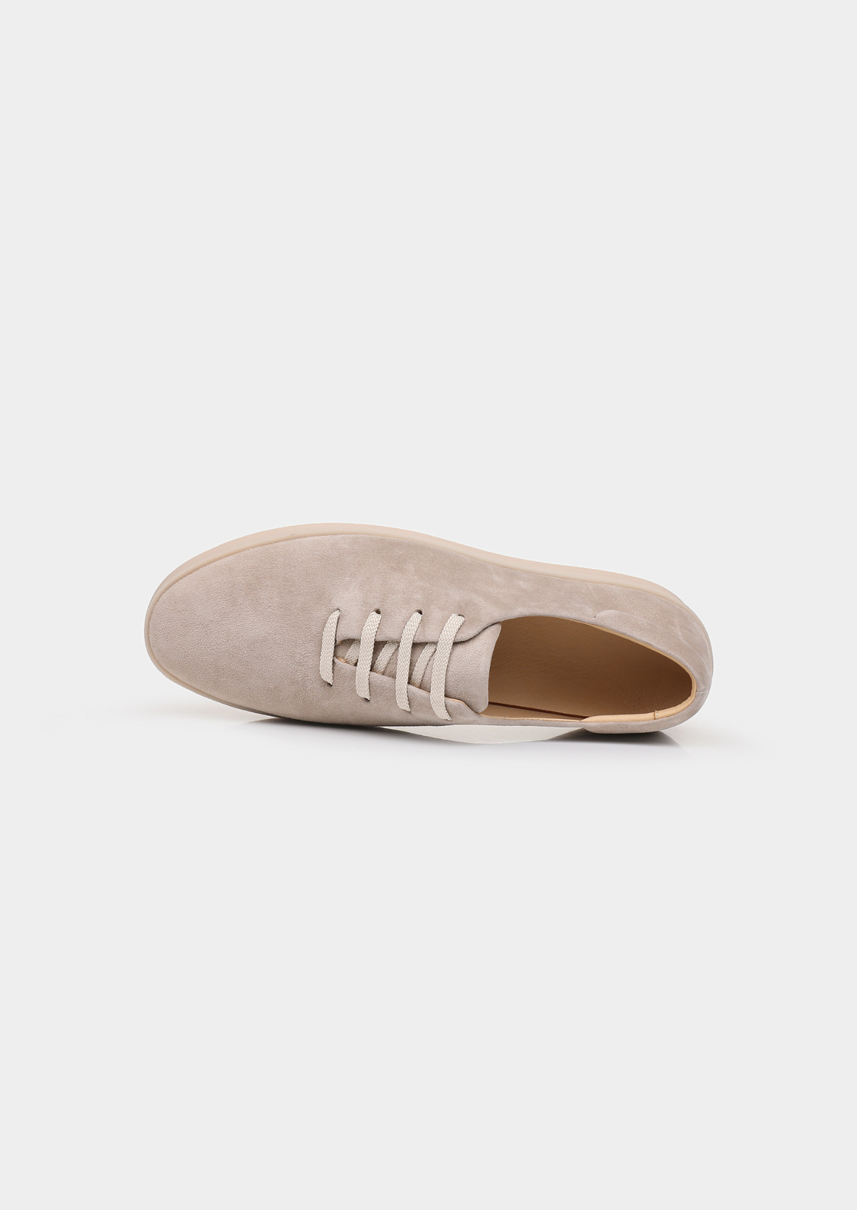 Light Gray Minimal Suede Sneakers | Apuro