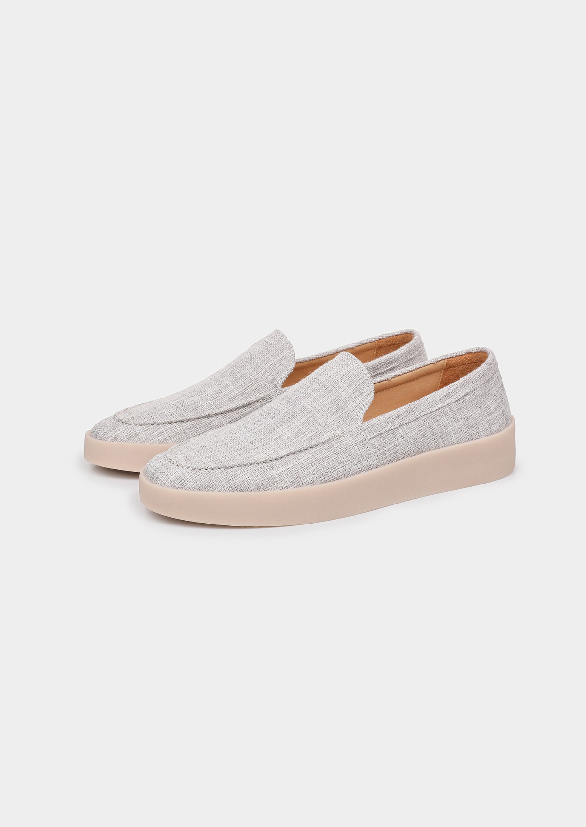 Gray Linen City Loafers | Apuro