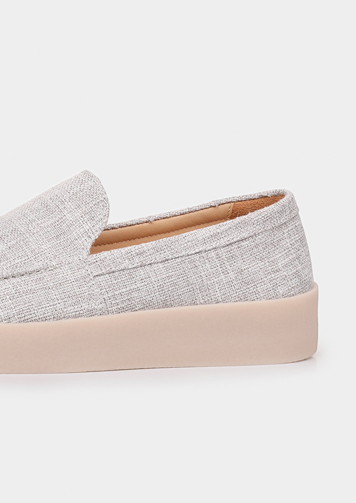Gray Linen City Loafers | Apuro
