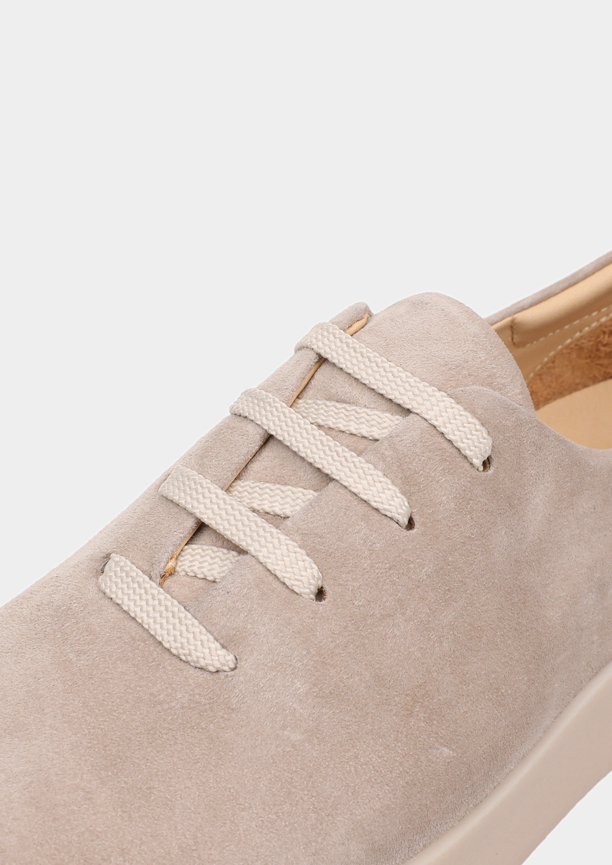 Light Gray Minimal Suede Sneakers | Apuro