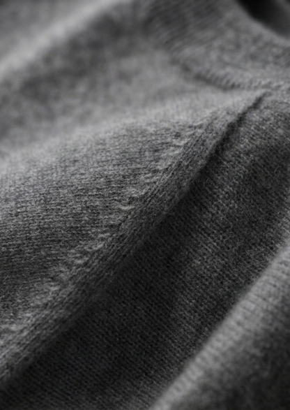 Premium Cashmere Classic Crewneck T-Shirt - Dark Gray | Apuro