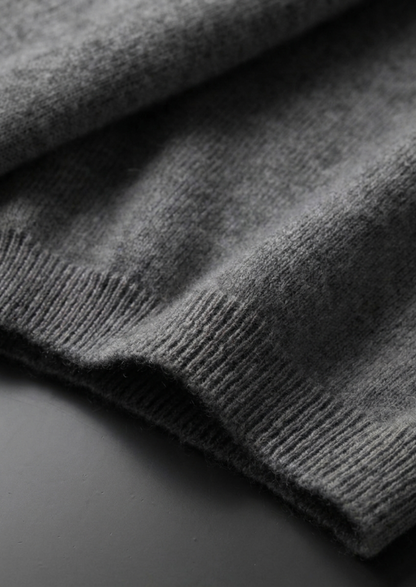 Premium Cashmere Classic Crewneck T-Shirt - Dark Gray | Apuro