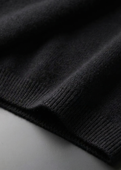 Premium Cashmere Classic Crewneck T-Shirt - Black | Apuro