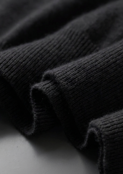 Premium Cashmere Classic Crewneck T-Shirt - Black | Apuro