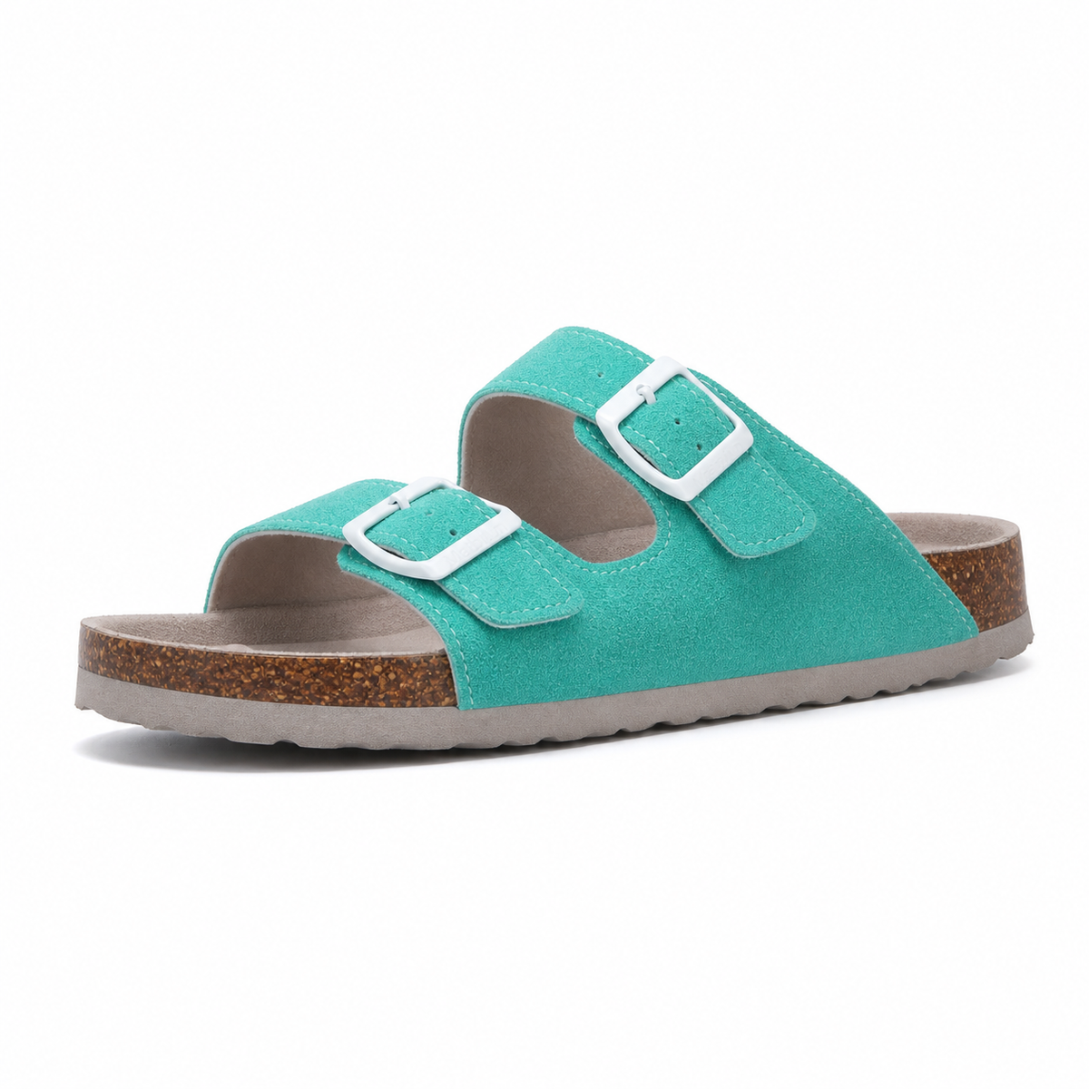 Maibulun Suede Arizona Sandals - Aqua | Apuro