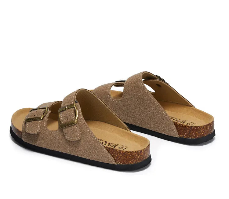 Maibulun Suede Arizona Sandals - Sand | Apuro