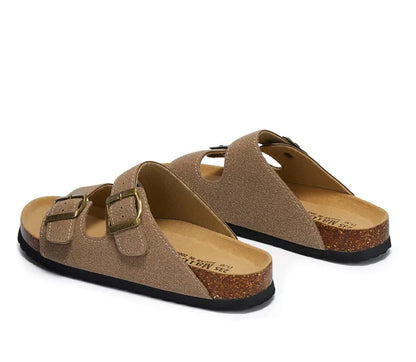 Maibulun Suede Arizona Sandals - Sand | Apuro
