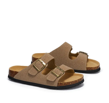 Maibulun Suede Arizona Sandals - Sand | Apuro