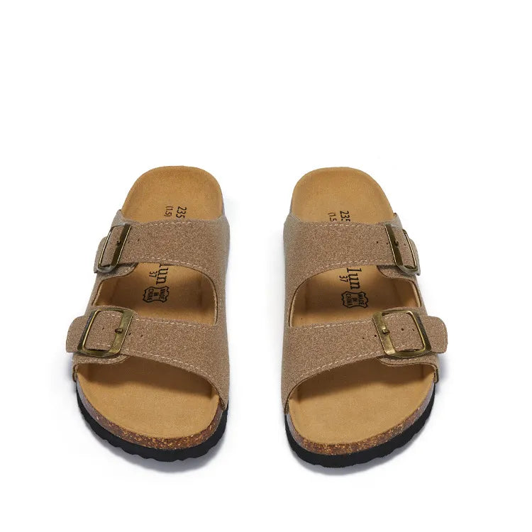 Maibulun Suede Arizona Sandals - Sand | Apuro