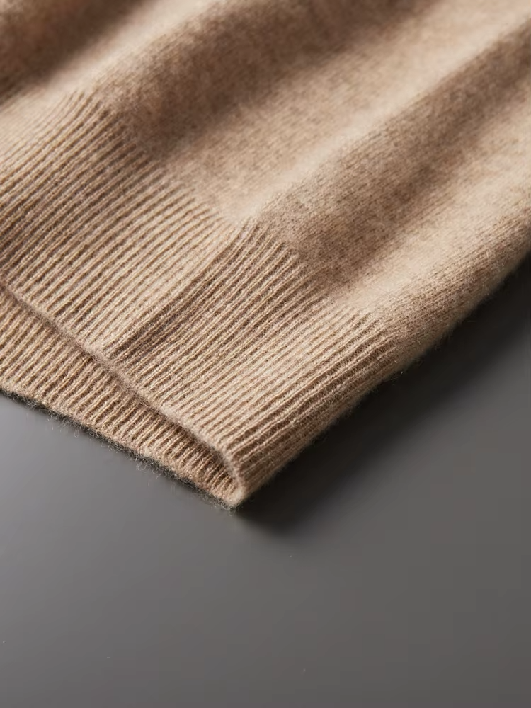 Pure Extra-Fine Merino Wool Beige Leisure Hoodie | Apuro