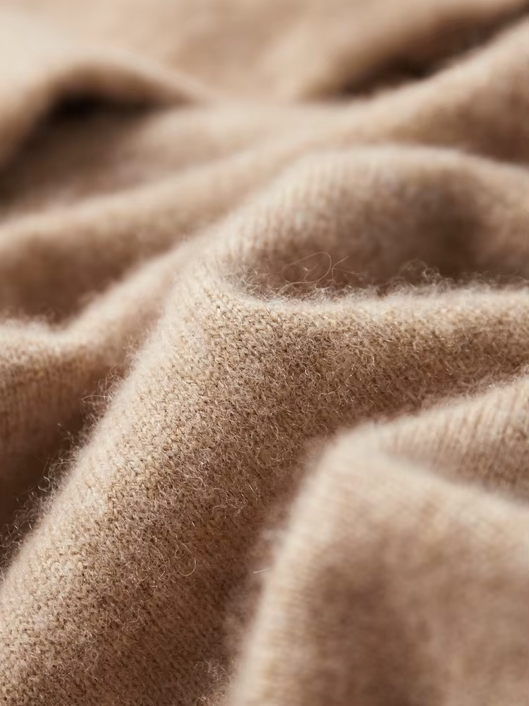 Pure Extra-Fine Merino Wool Beige Leisure Hoodie | Apuro