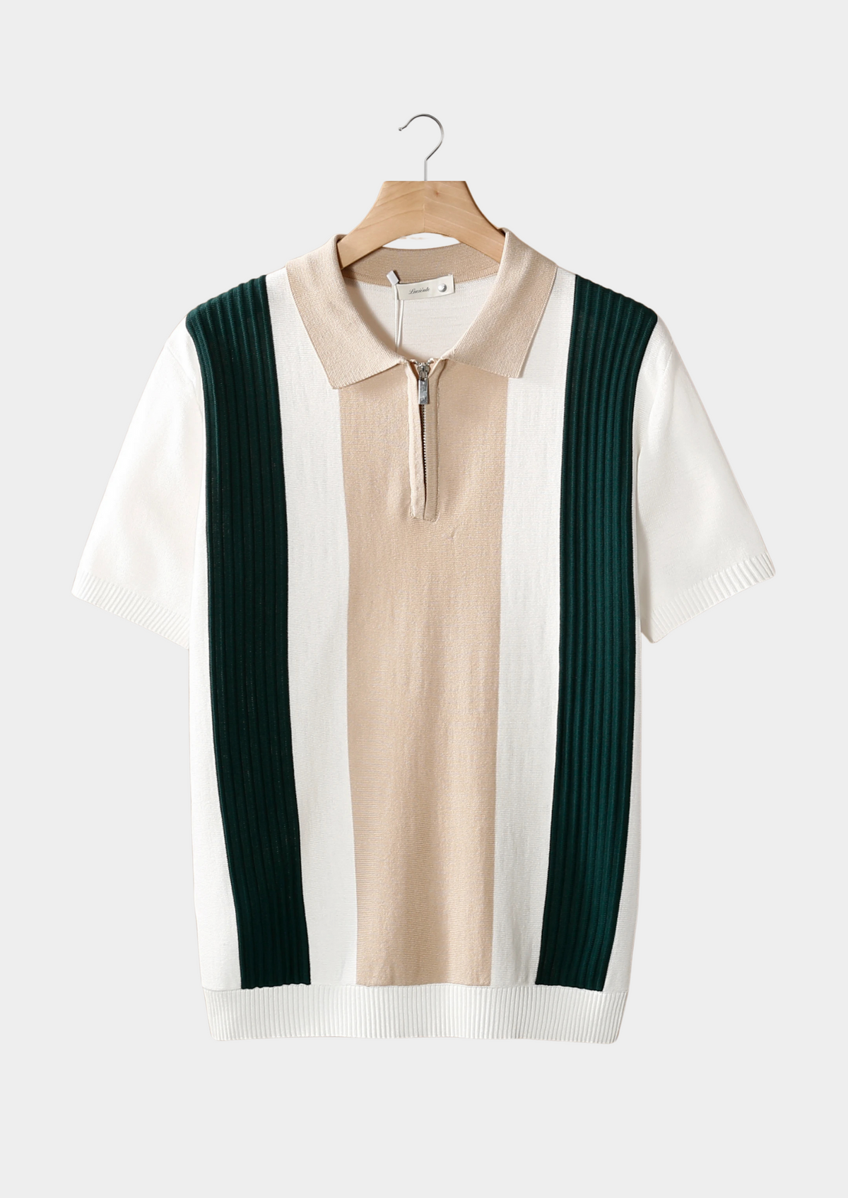 White Resort Zipper Polo | Apuro