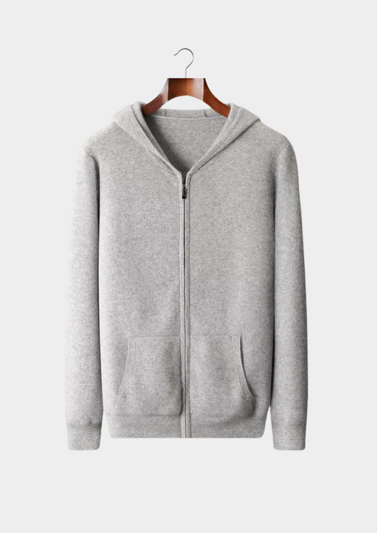 Pure Extra-Fine Merino Wool Zipper Hoodie | Apuro