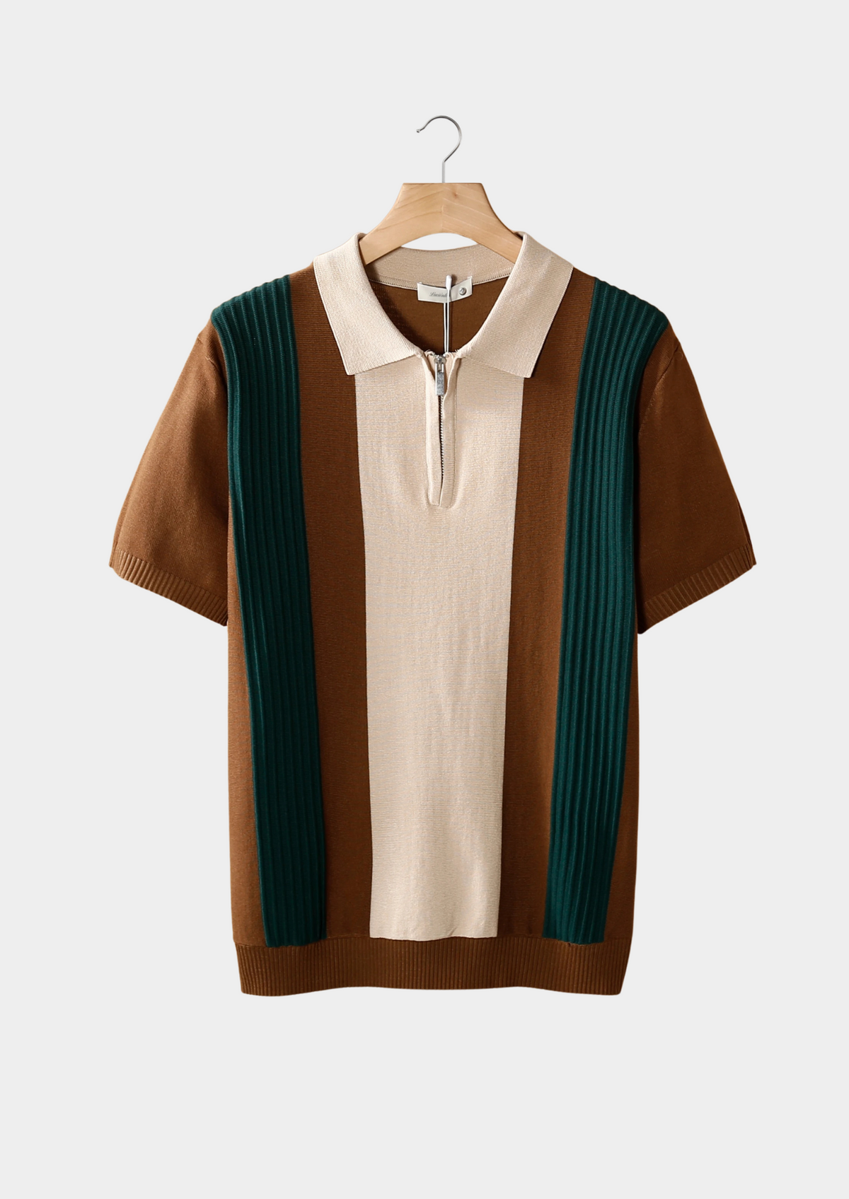 Brown Resort Zipper Polo | Apuro
