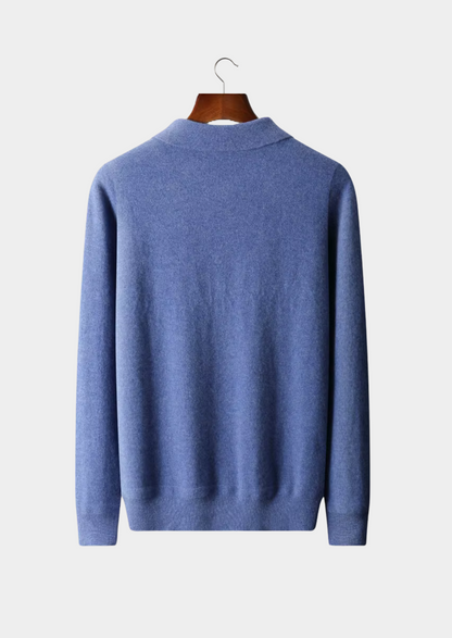 Pure Extra-Fine Merino Wool Half Zip Polo | Apuro