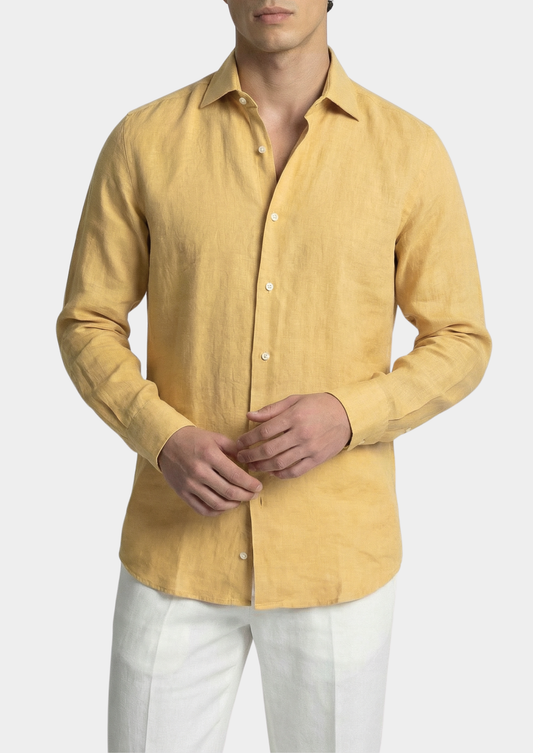 Portofino Coastal Shirt - Yellow | Apuro