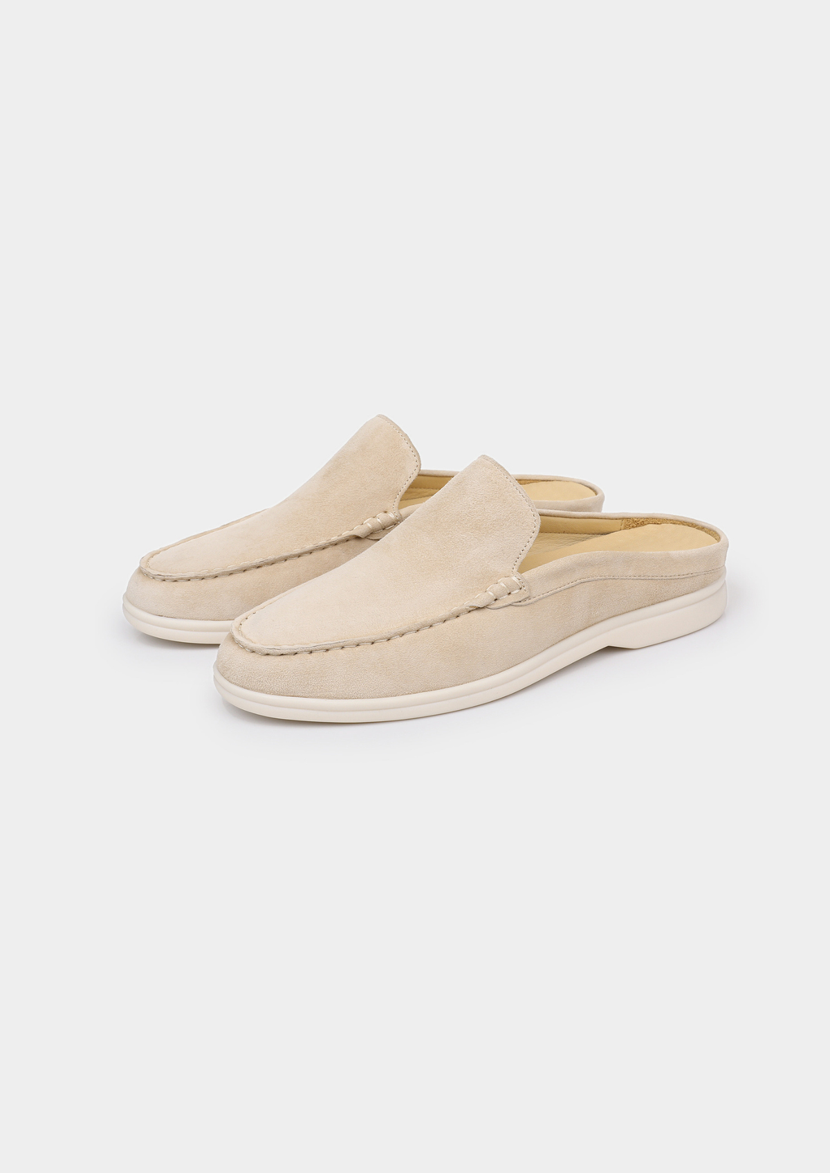 Ivory Marina Suede Slipper | Apuro
