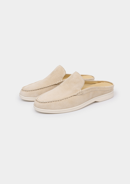 Ivory Marina Suede Slipper | Apuro