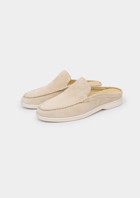 Ivory Marina Suede Slipper | Apuro