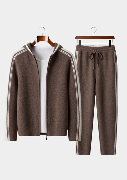 Pure Extra-Fine Merino Wool Dark Mocha Damien Set | Apuro