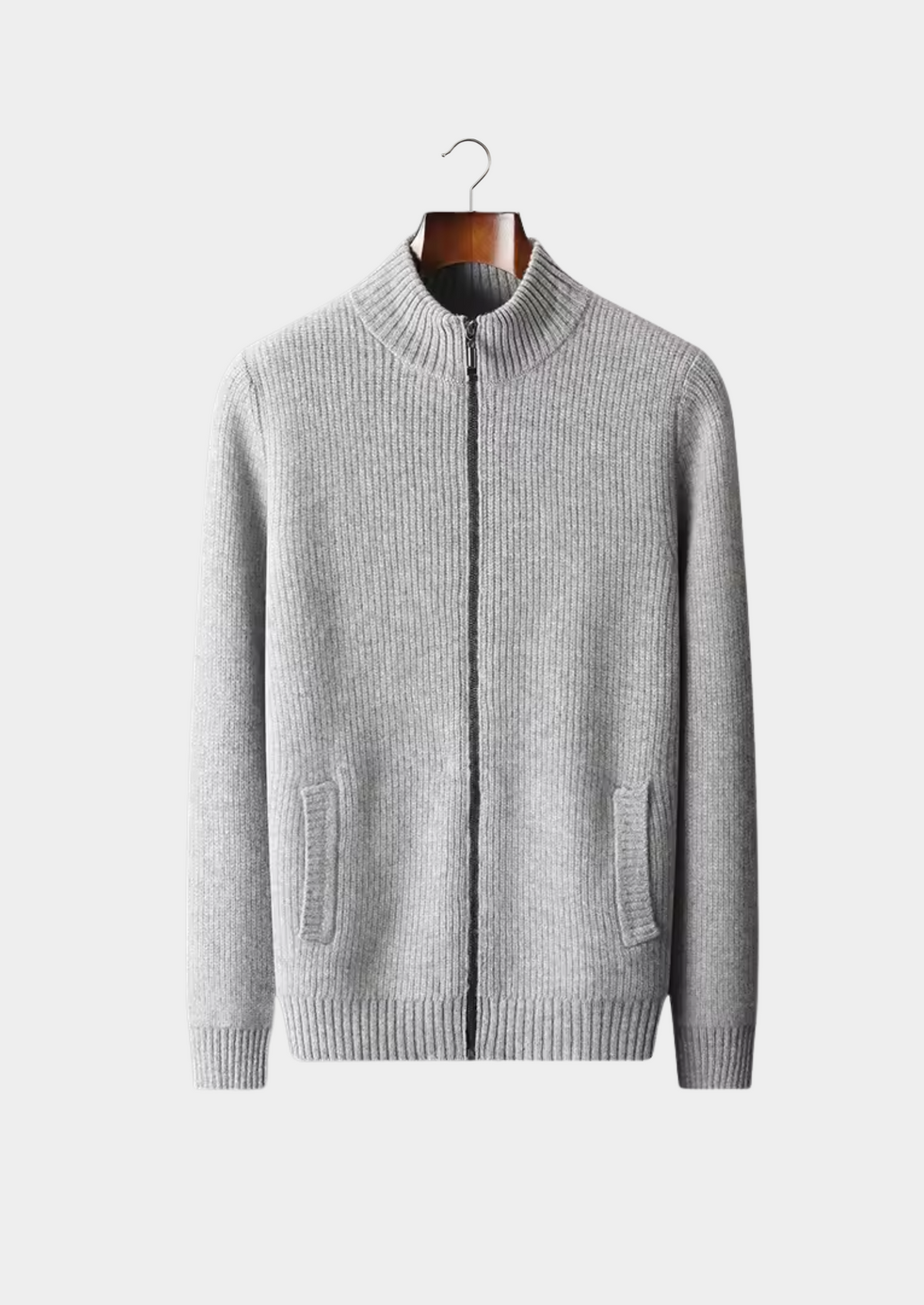 Pure Extra-Fine Merino Wool Ribbed Cardigan | Apuro