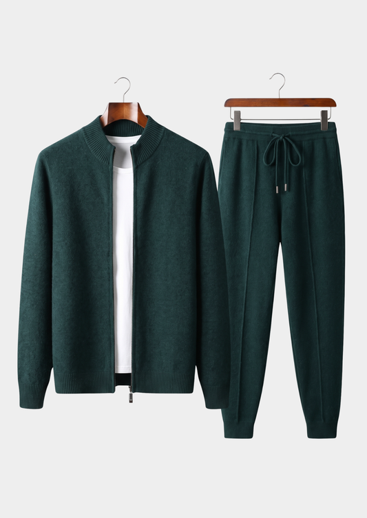 Pure Extra-Fine Merino Wool Sea Green Luzzo Set | Apuro