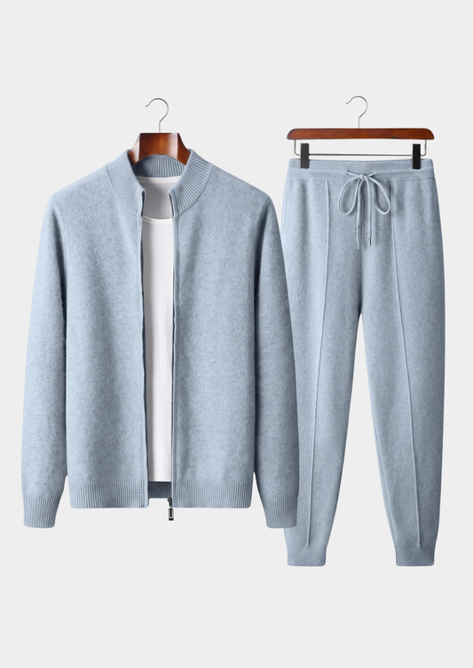 Pure Extra-Fine Merino Wool Light Blue Luzzo Set | Apuro