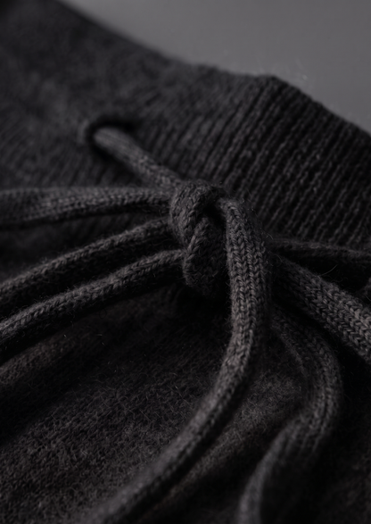 Pure Extra-Fine Merino Wool Black Luzzo Set | Apuro
