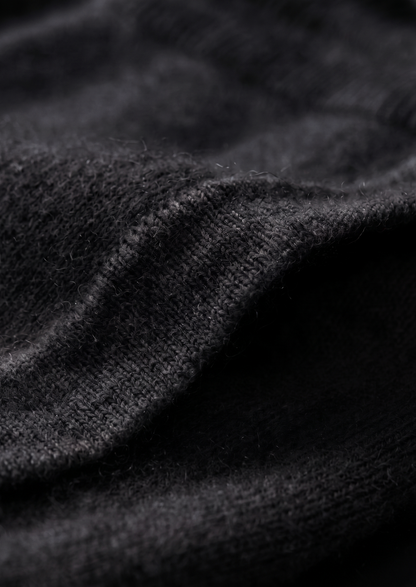 Pure Extra-Fine Merino Wool Black Luzzo Set | Apuro