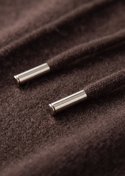Pure Extra-Fine Merino Wool Dark Brown Luzzo Set | Apuro