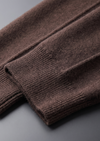 Pure Extra-Fine Merino Wool Dark Brown Luzzo Set | Apuro