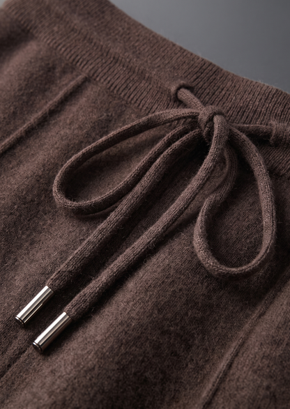 Pure Extra-Fine Merino Wool Dark Brown Luzzo Set | Apuro