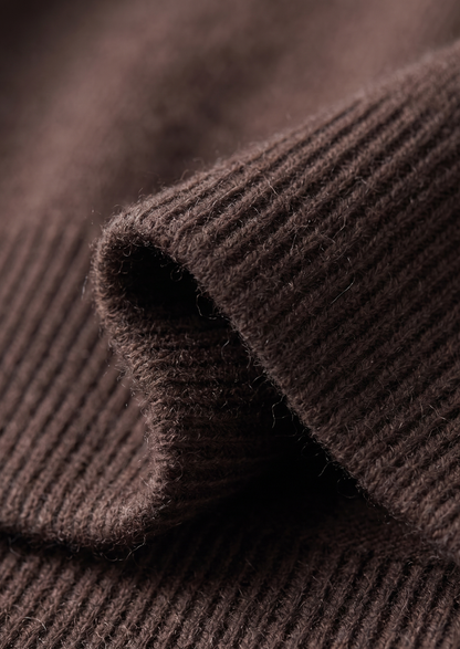Pure Extra-Fine Merino Wool Dark Brown Luzzo Set | Apuro