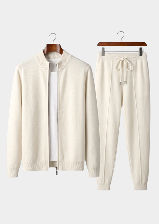 Pure Extra-Fine Merino Wool Cream White Luzzo Set | Apuro