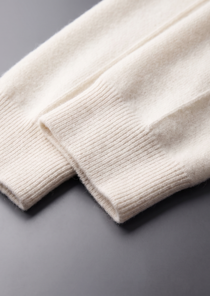 Pure Extra-Fine Merino Wool Cream White Luzzo Set | Apuro