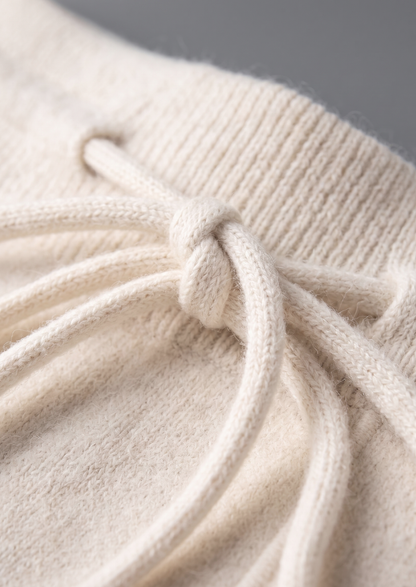 Pure Extra-Fine Merino Wool Cream White Luzzo Set | Apuro