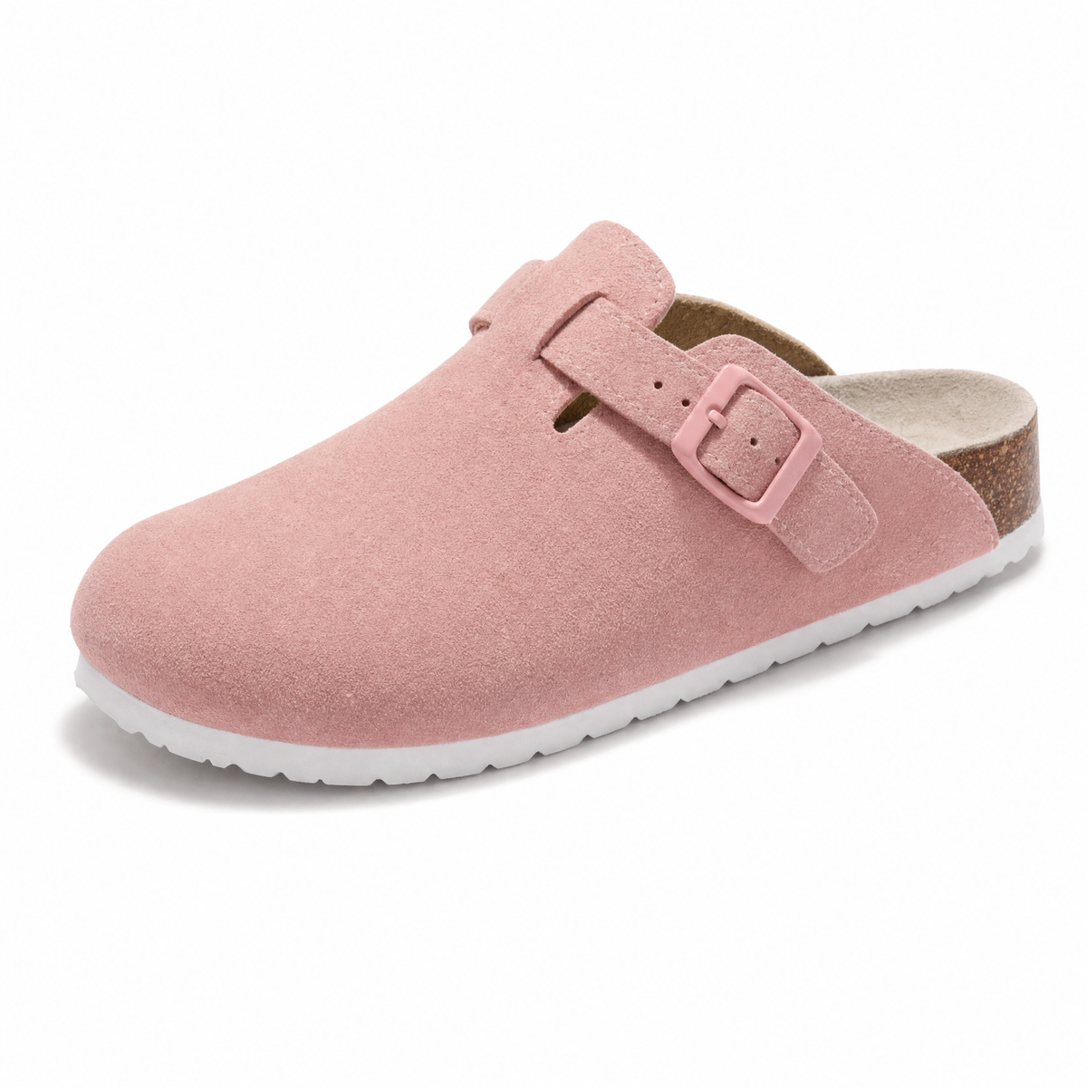Apuro Suede Boston Clogs - Pink